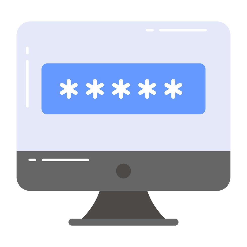 Password security vector design in editable style, easy to use icon