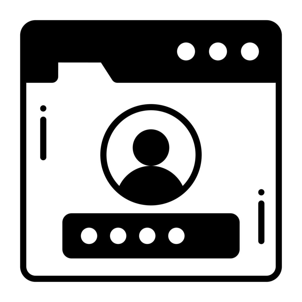 An amazing vector design of user password in trendy style, personal security