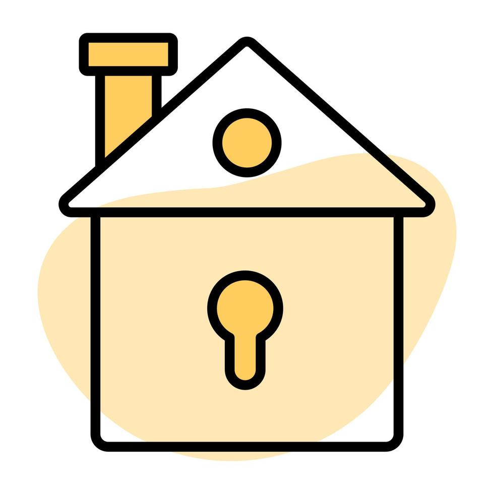 bien diseñado vector de casa proteccion en de moda estilo, editable icono