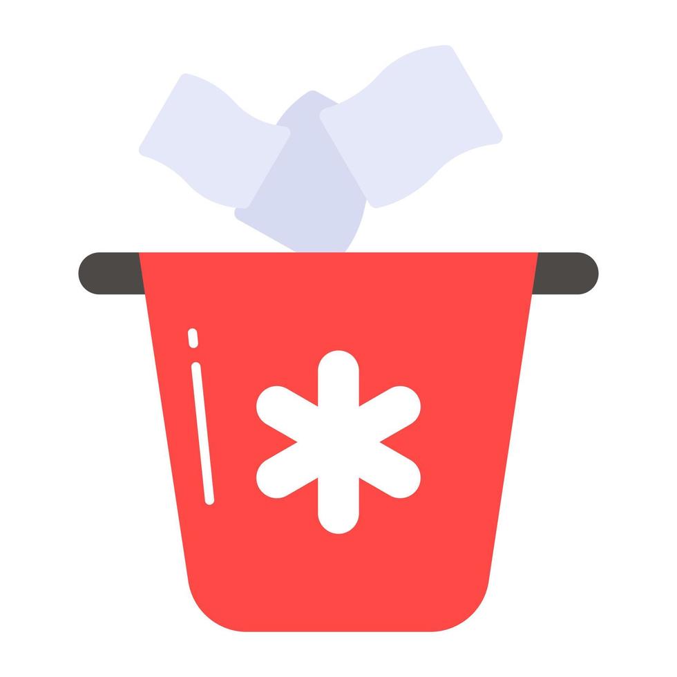 Premium icon of dustbin, modern and trendy style vector