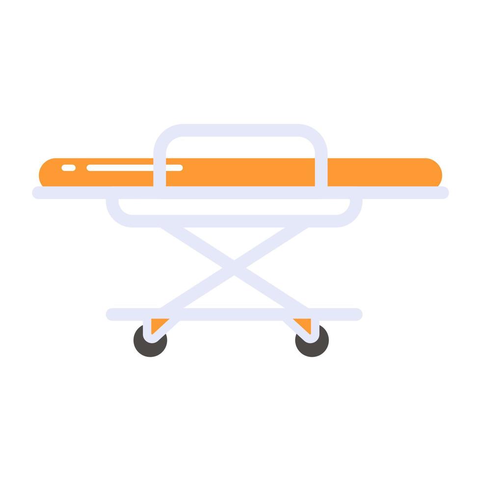 A trendy vector of patient stretcher, icon