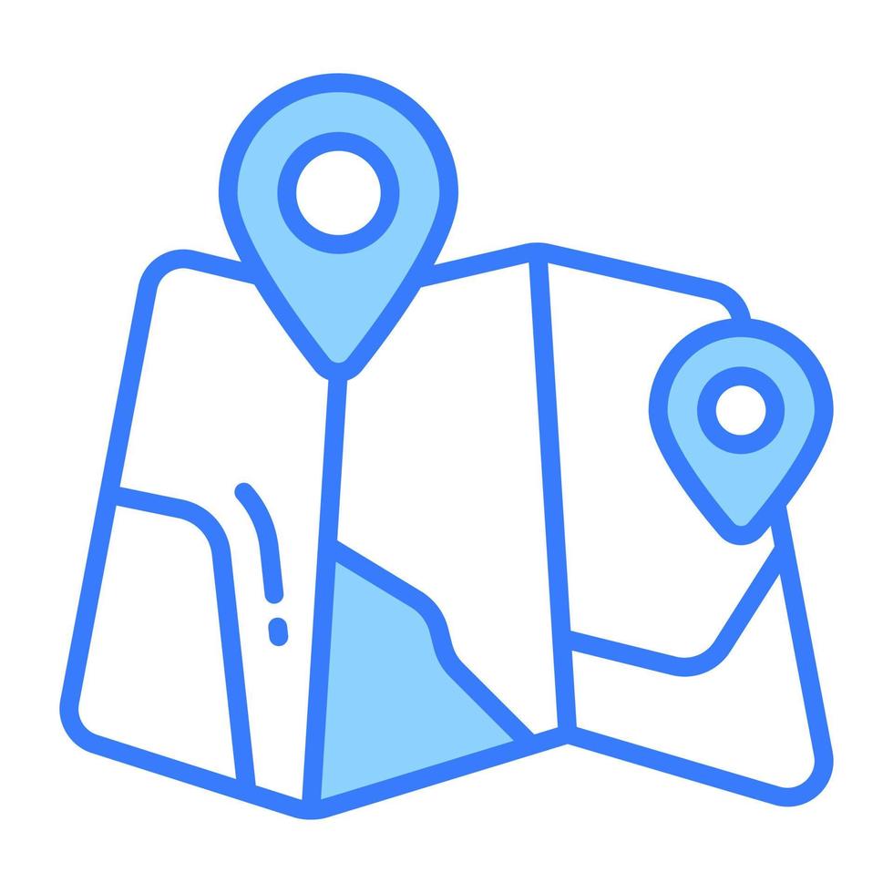 Location pin on map, vector design of map location in trendy style