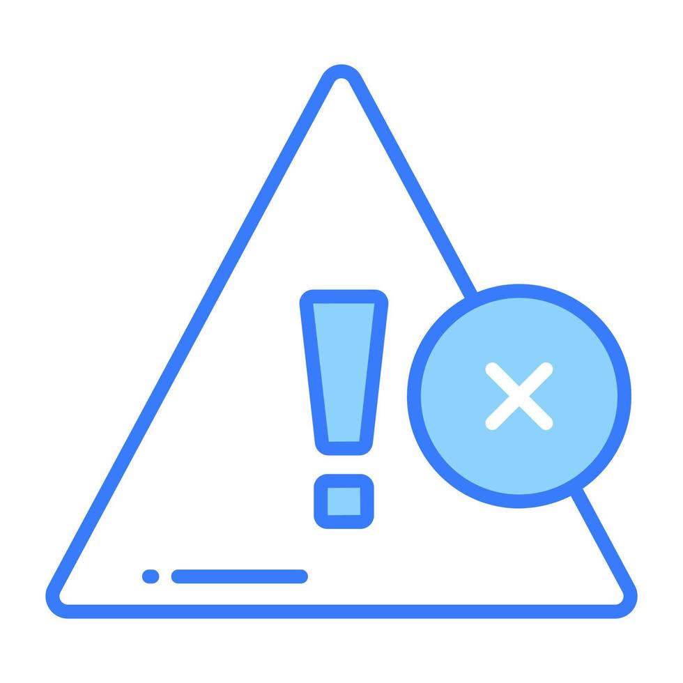 Well designed vector of warning in trendy style, editable icon