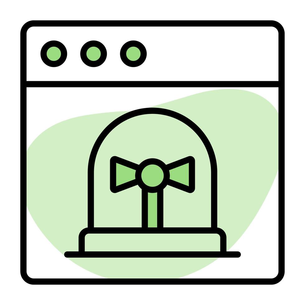 Alarm sign on web page vector design of web error in modern style