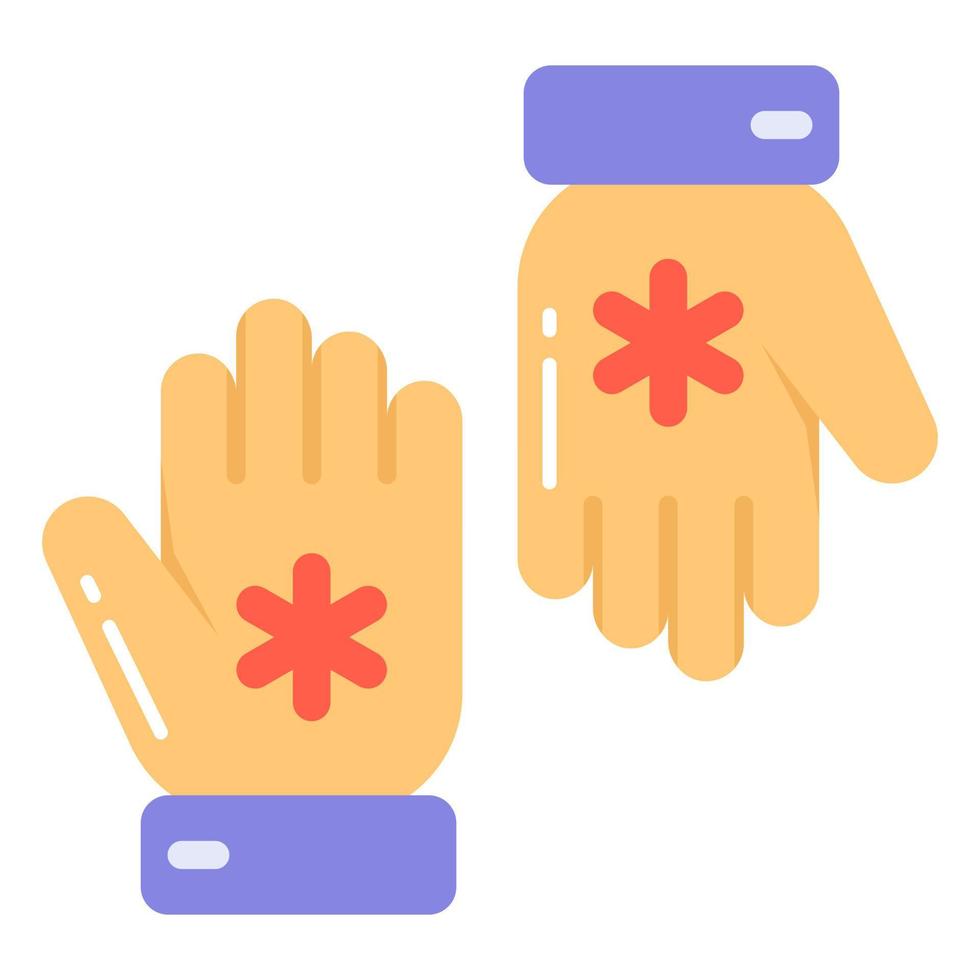 Hands with medical sign concept of hygiene hands vector