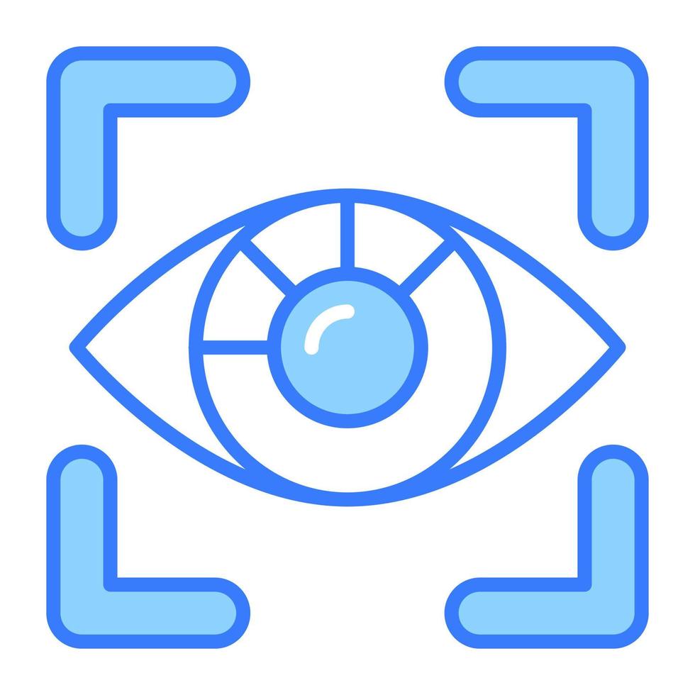 Amazing vector design of eye lock, retina scan icon