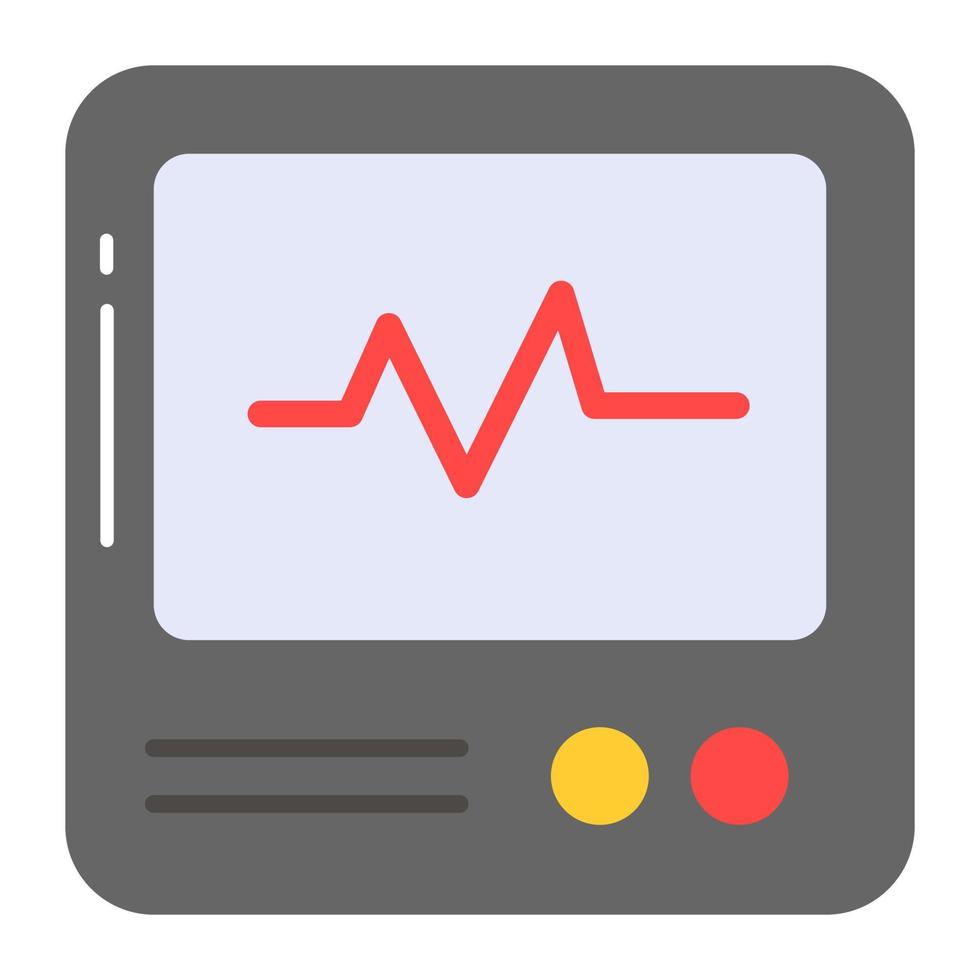 Electrocardiogram vector icon in modern style, editable design