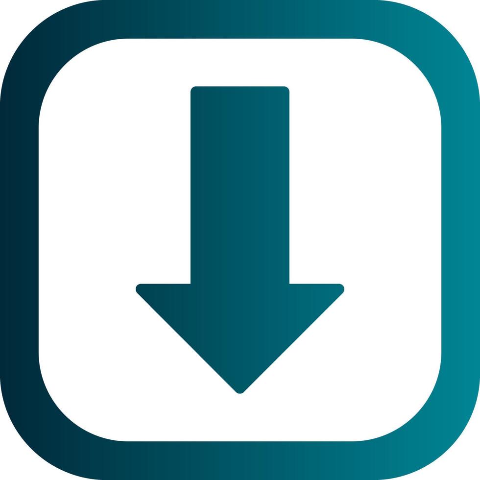 Long Arrow Alt Down Vector Icon Design