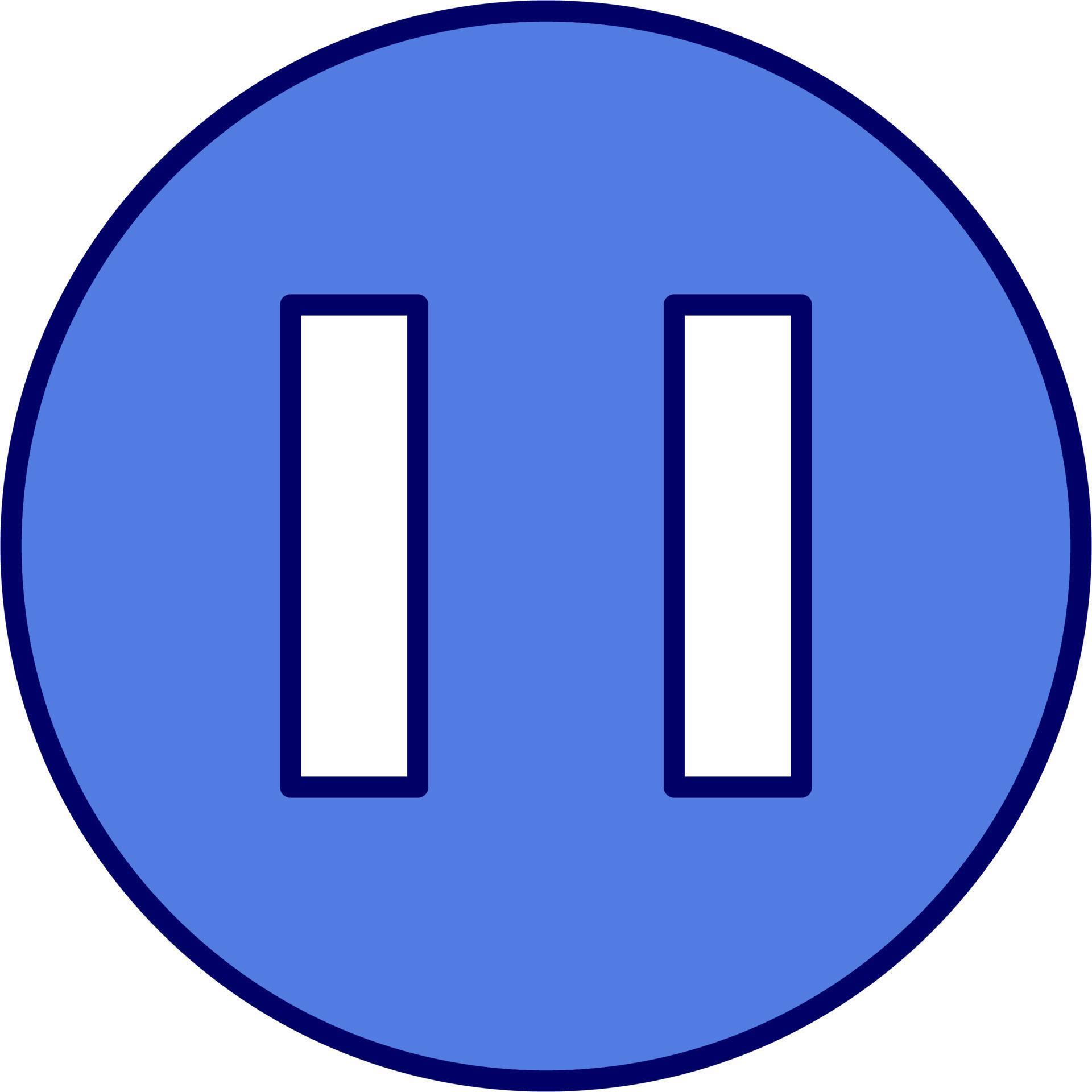 Pause button Vector Icon 20938711 Vector Art at Vecteezy
