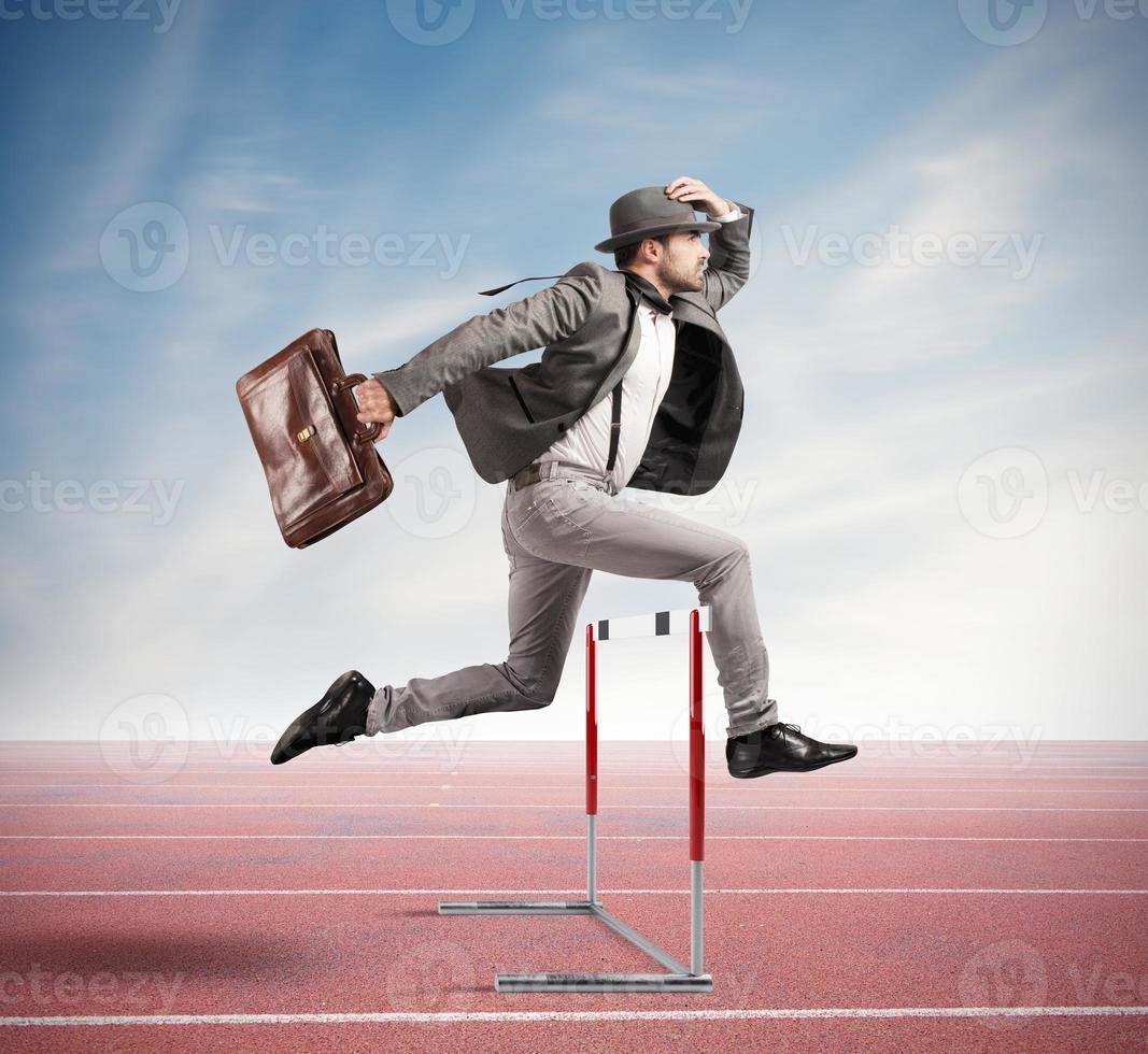 Man Jumping obstacle photo