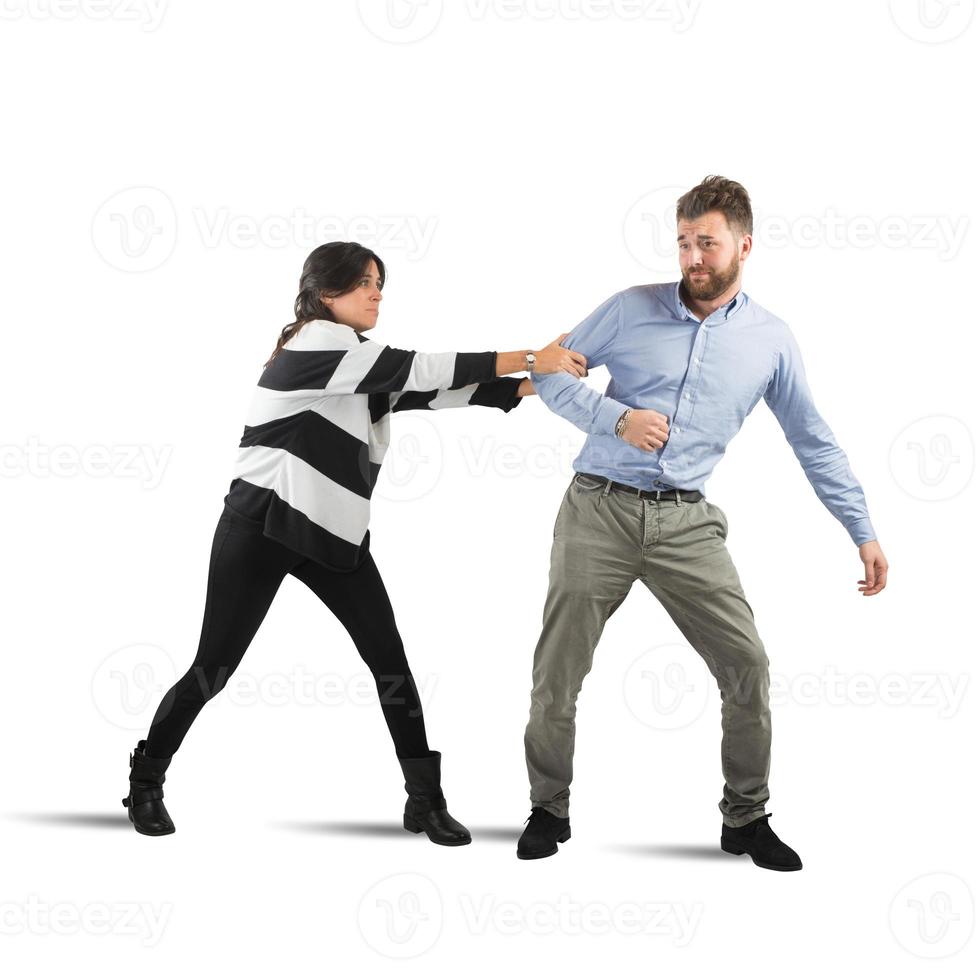 Couple in a disagreement photo