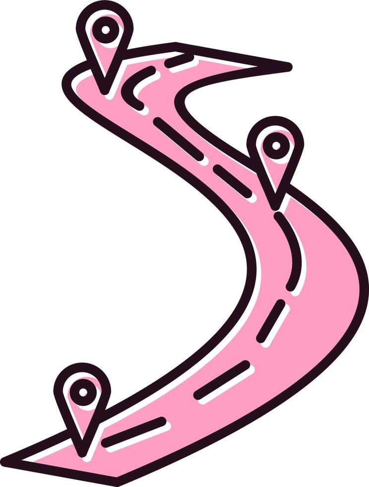 Road map Vector Icon