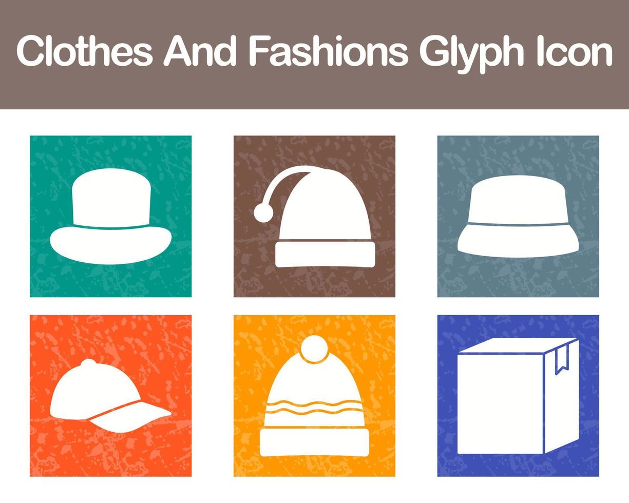 Clothes And Fashions Vector Icon Set