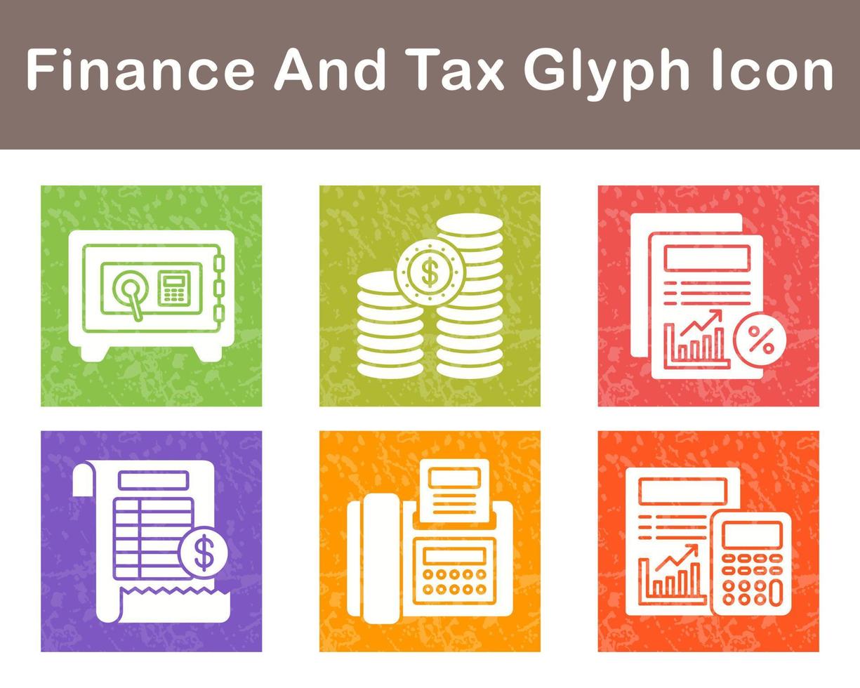 Finance And Tax Vector Icon Set