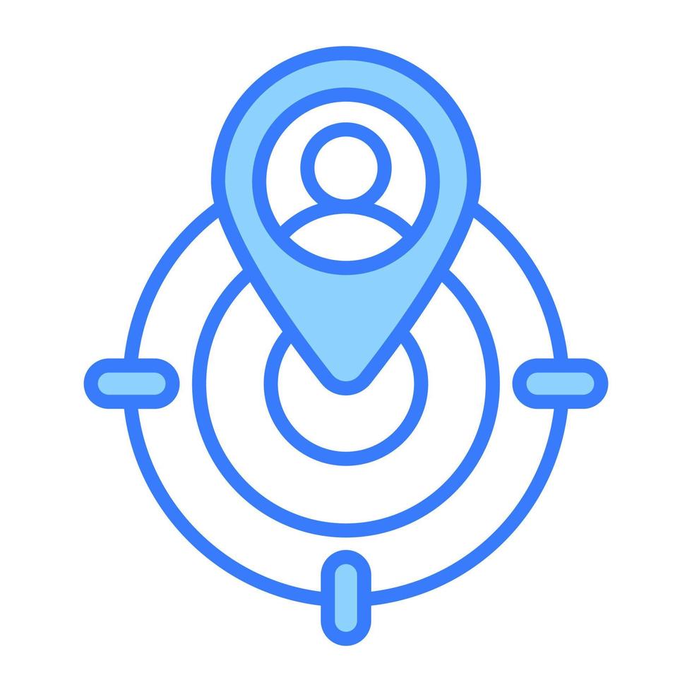 Premium vector of user location in modern style, easy to use icon