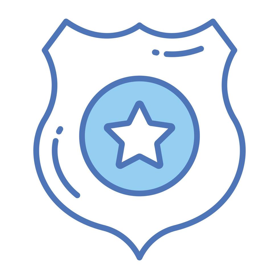 Star inside protection shield vector design of security shield