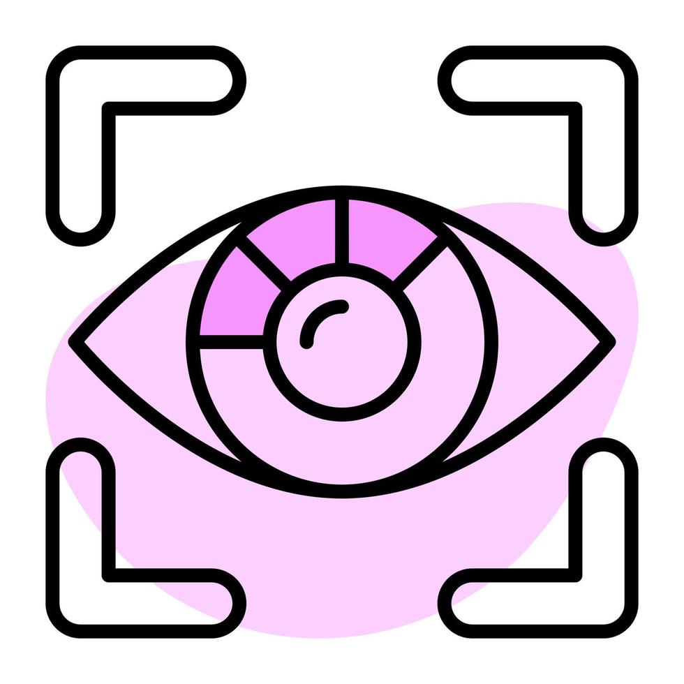 Amazing vector design of eye lock, retina scan icon