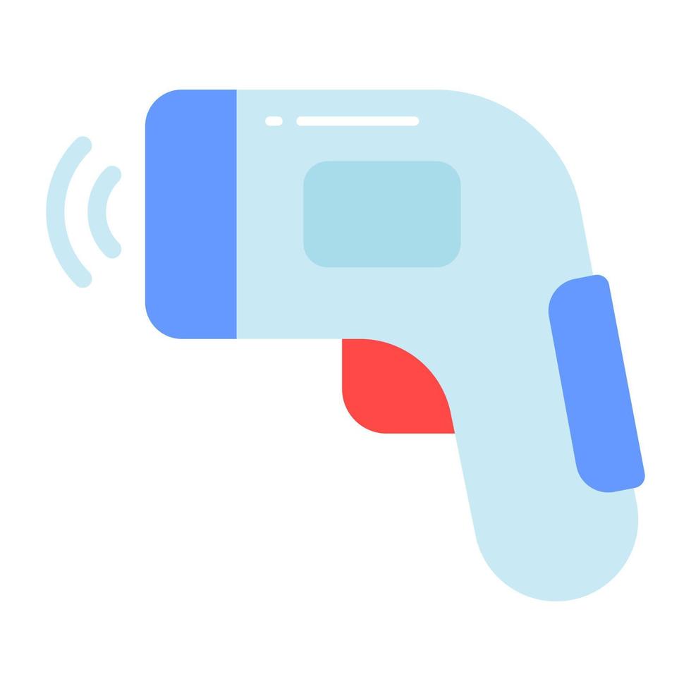 Digital thermometer icon, medical technology device vector