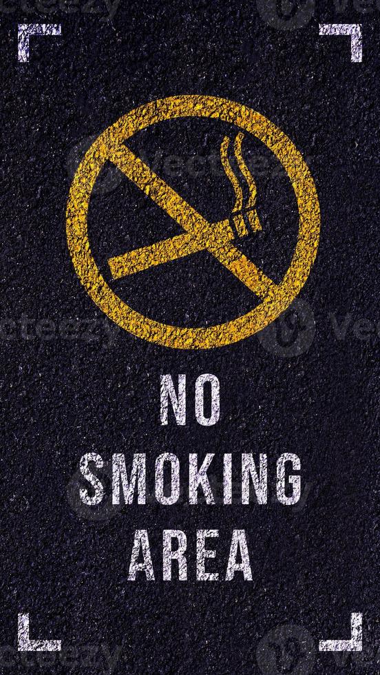 No smoking area sign with dark vintage style background No Smoking photo