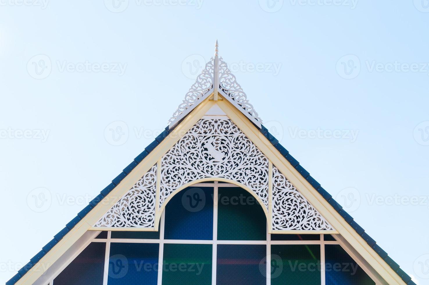 Gabled house with blue sky photo