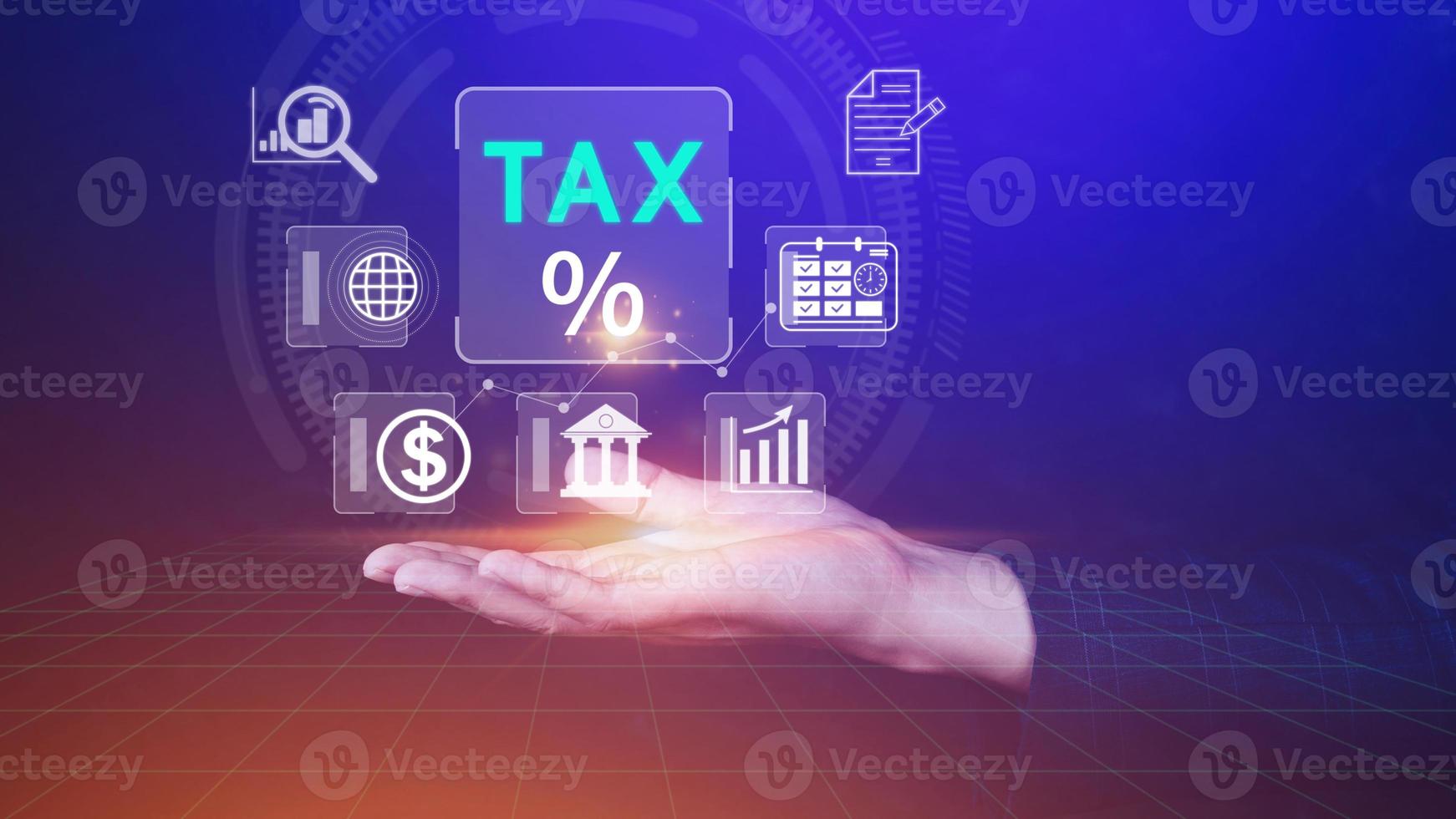 Business using computer to complete Individual income tax return form online for tax payment. Government, state taxes. Data analysis, paperwork, financial research, Calculation tax return. photo