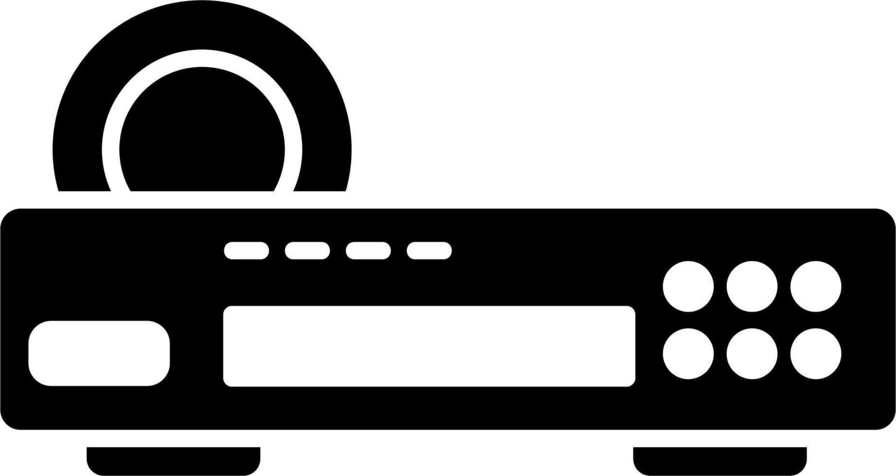 icono de vector de reproductor de dvd