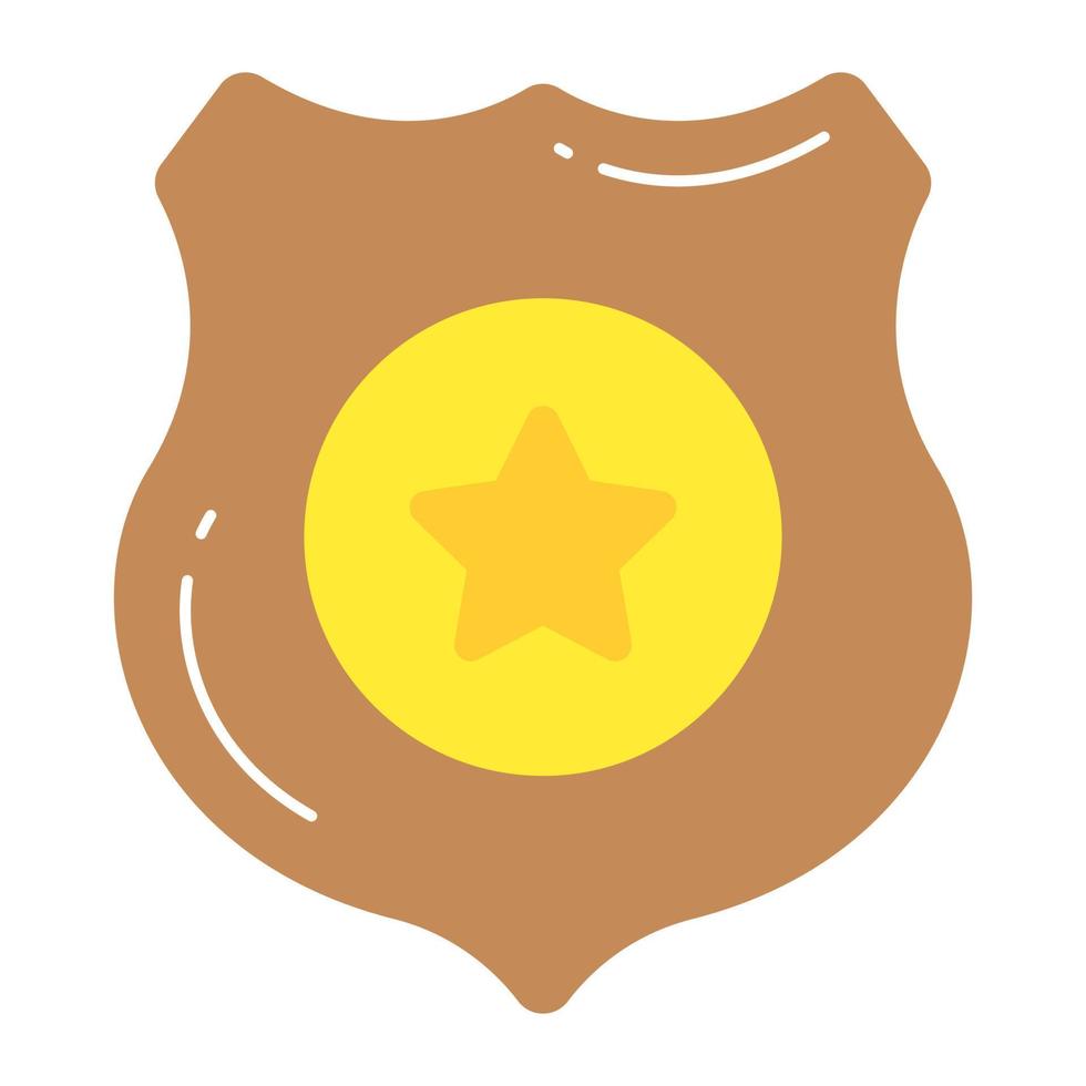 Star inside protection shield vector design of security shield