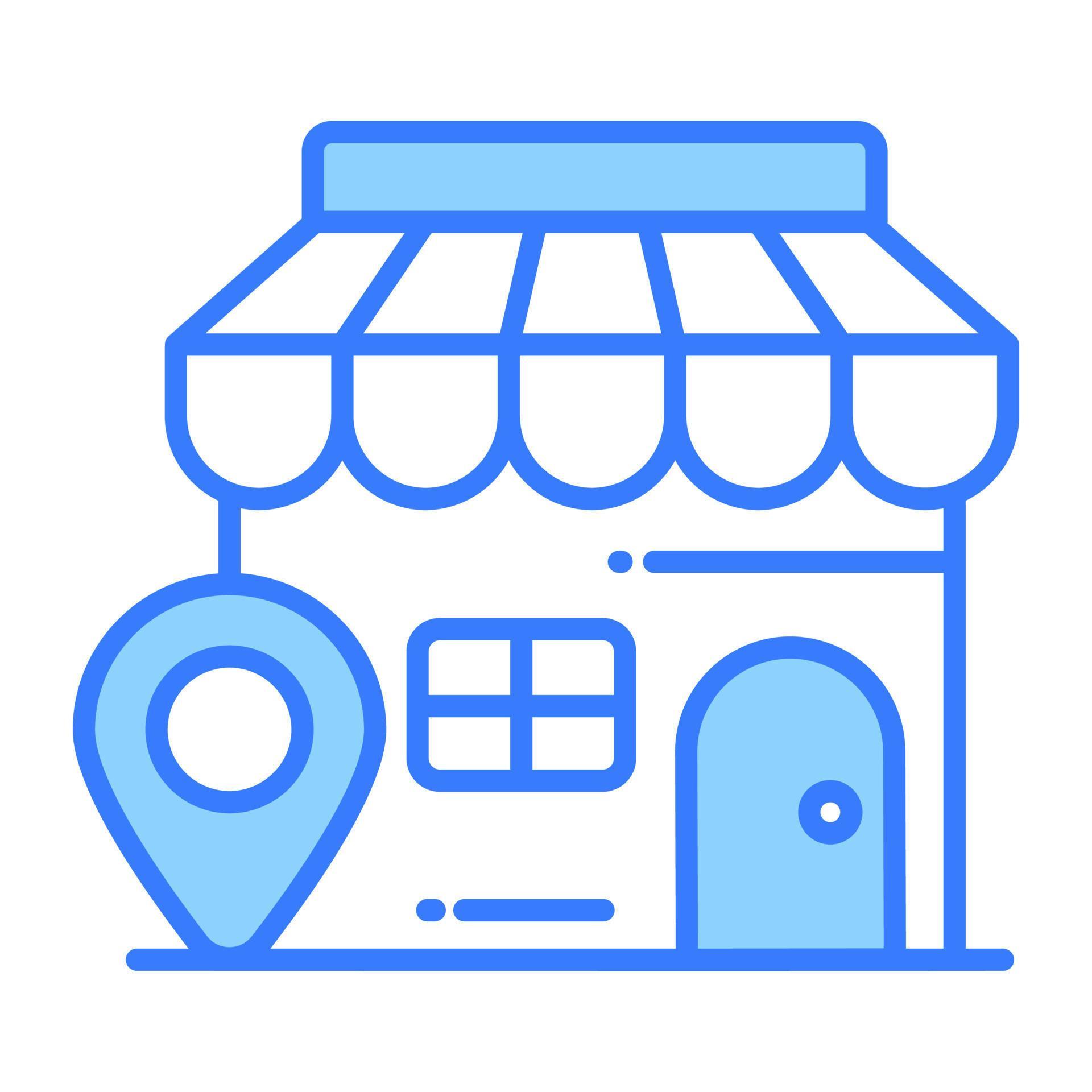 Shopping Store Wit Location Pin Vector Of Market Location In Editable shopping-store-wit-location-pin-vector-of-market-location-in-editable