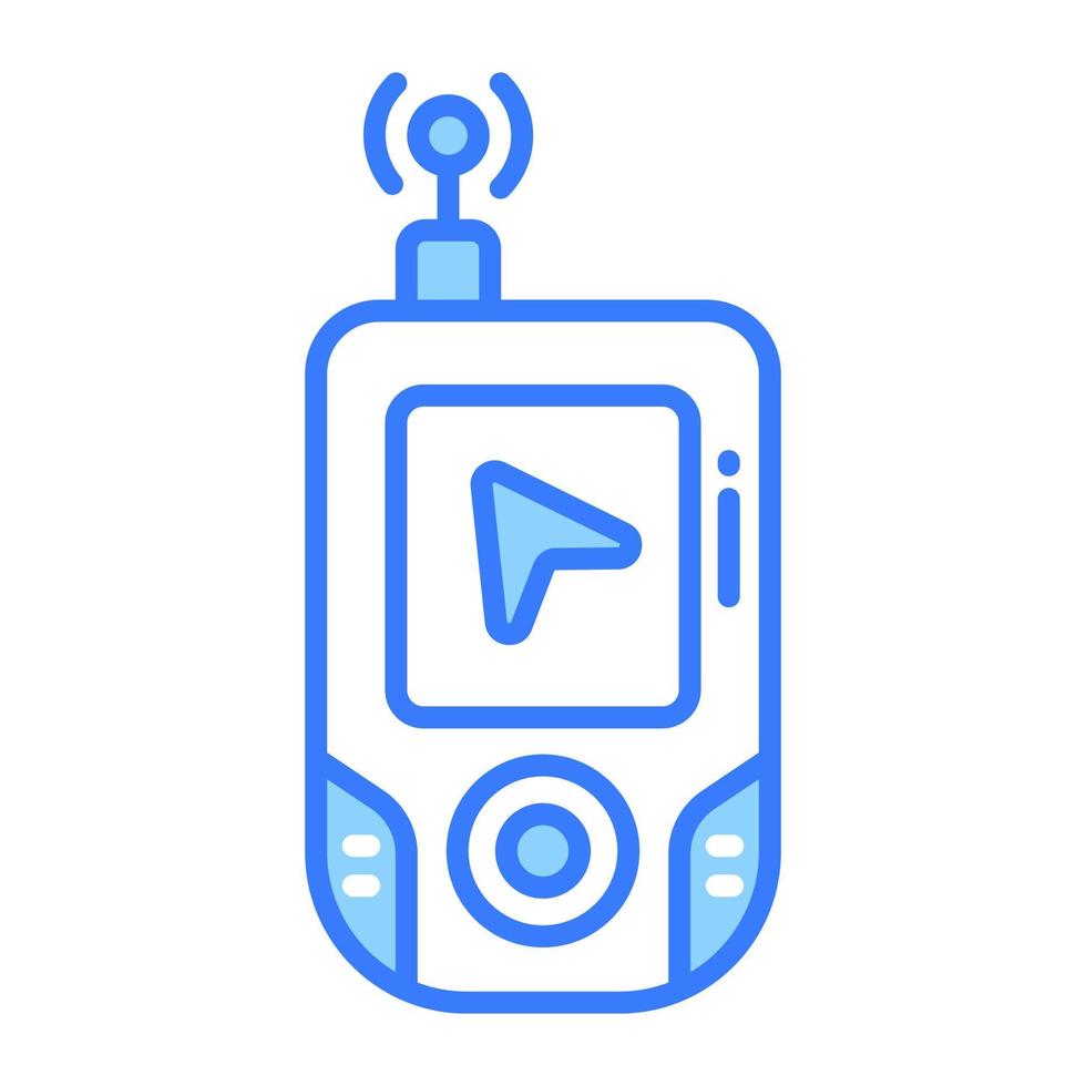 Location finding device vector, modern icon of geocaching vector