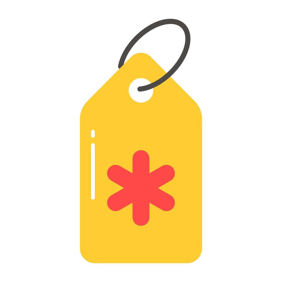 Medical tag vector design in modern and trendy style