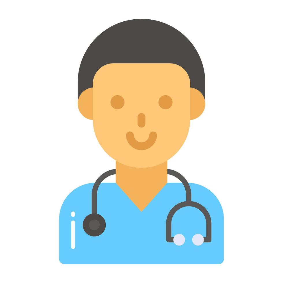 un profesional avatar de médico icono vector de moda diseño médico médico