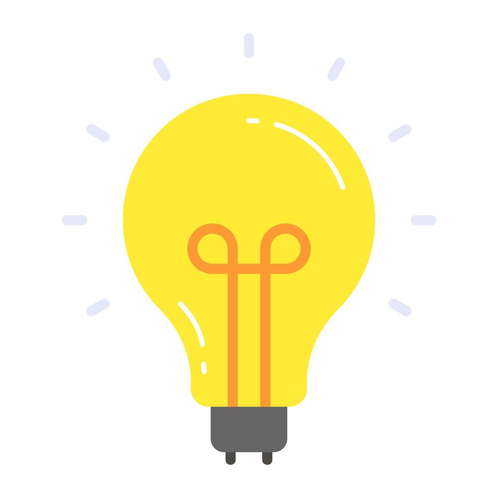 Light bulb denoting concept of idea vector, editable icon vector