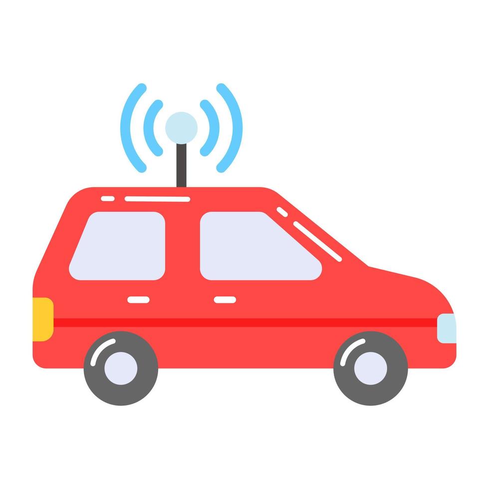 Autonomous car vector in modern and trendy style