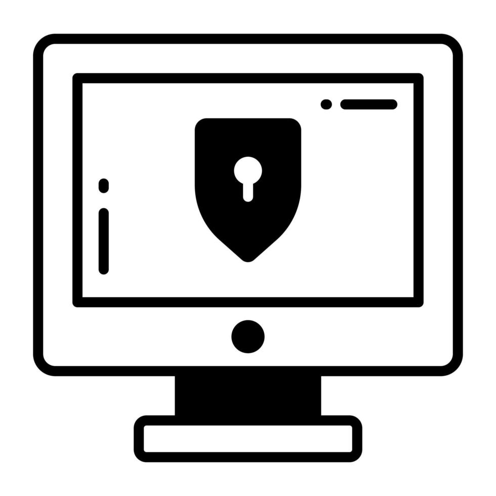 An amazing vector of computer security, cyber security icon design