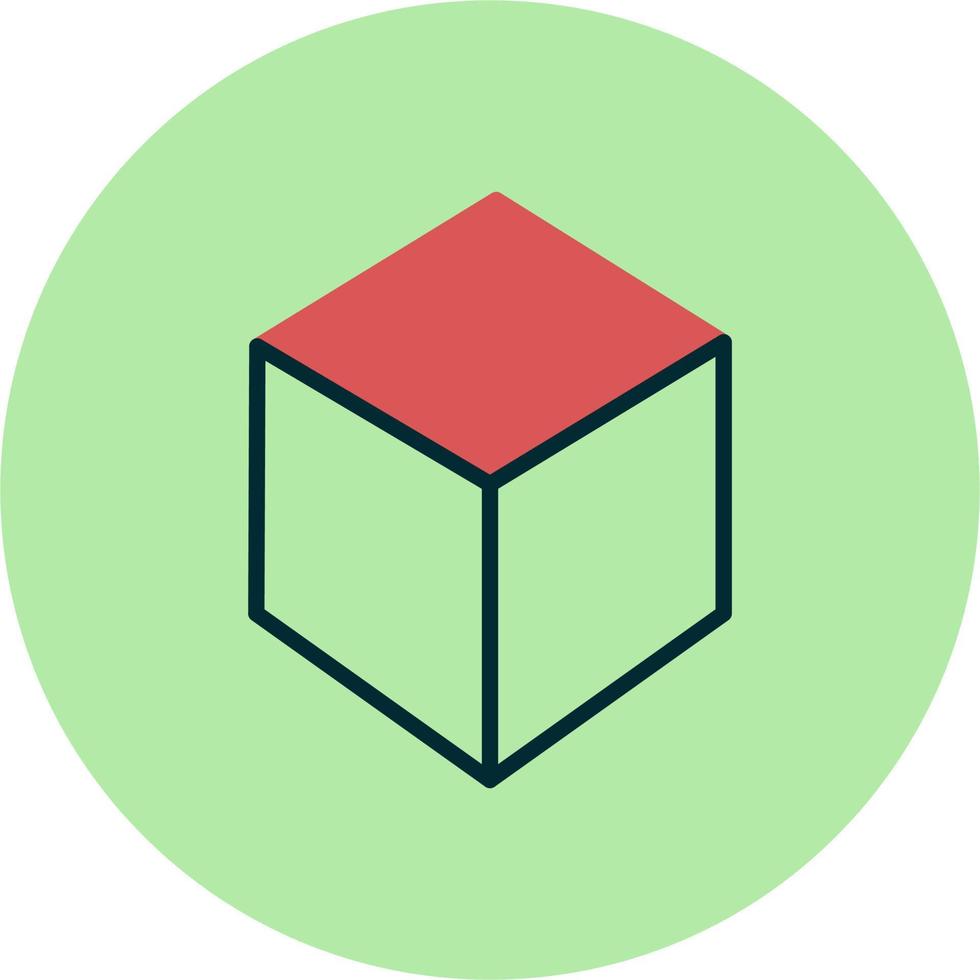 icono de vector de cubo