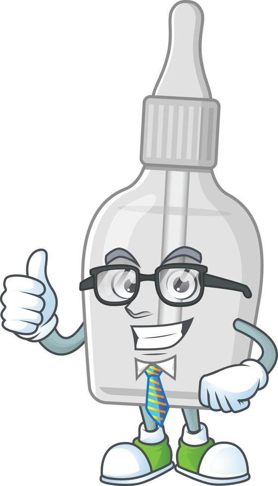 Bottle with pipette Cartoon character vector