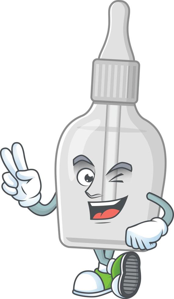Bottle with pipette Cartoon character vector
