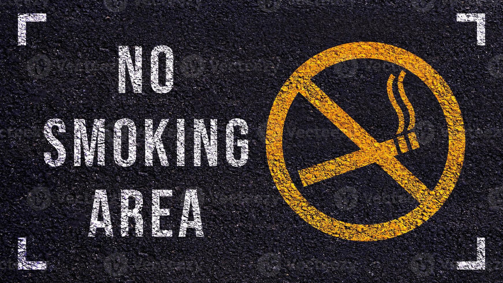 No smoking area sign with dark vintage style background No Smoking photo