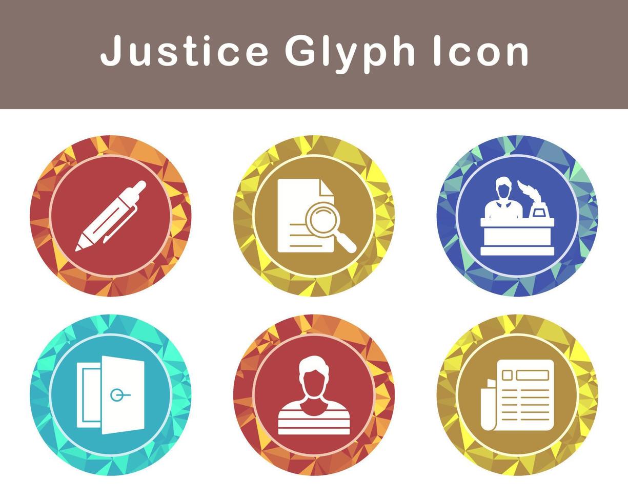 Justice Vector Icon Set