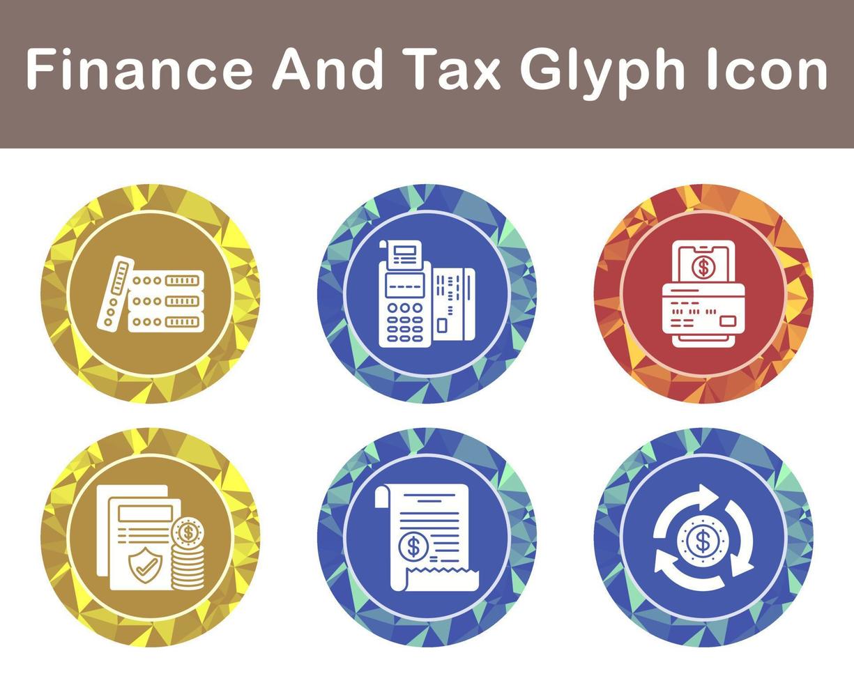 Finance And Tax Vector Icon Set