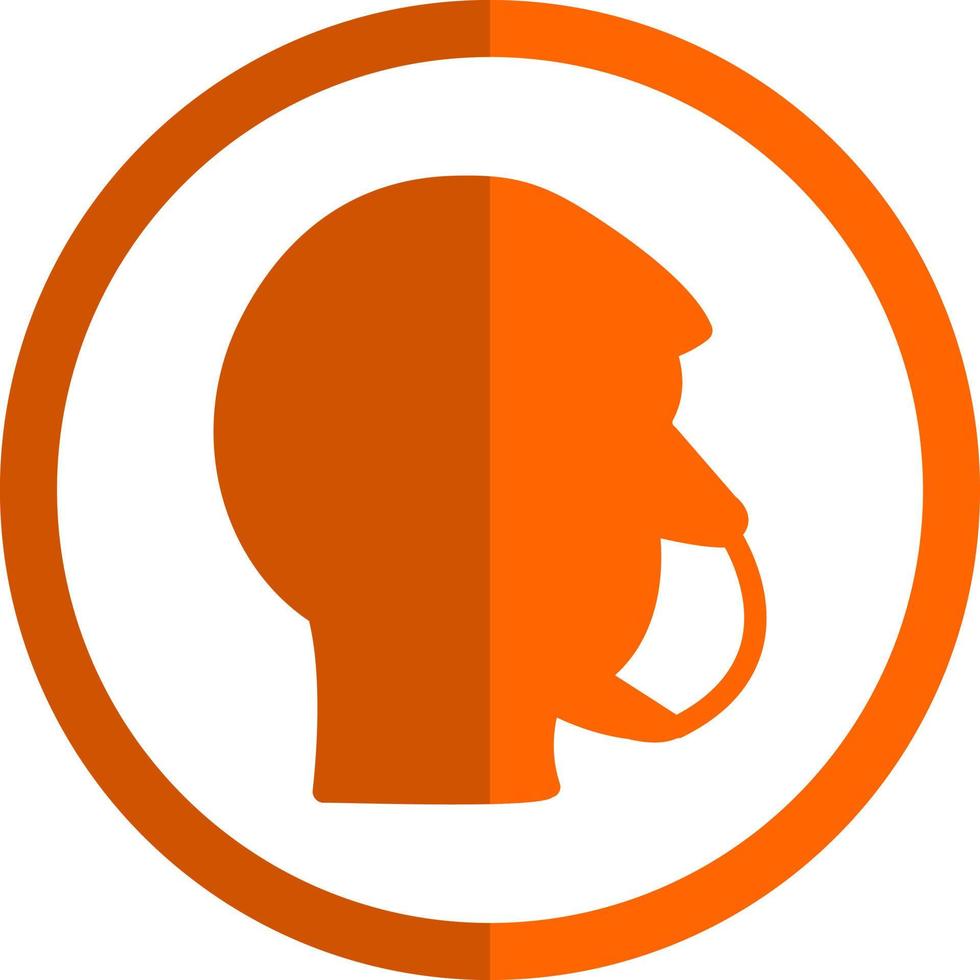 Head Side Mask Vector Icon Design
