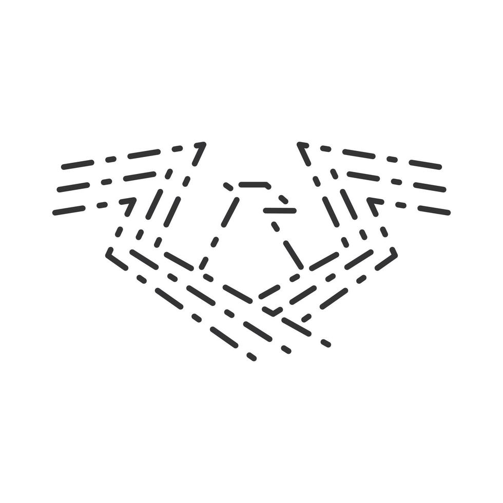 águila líneas logo vector