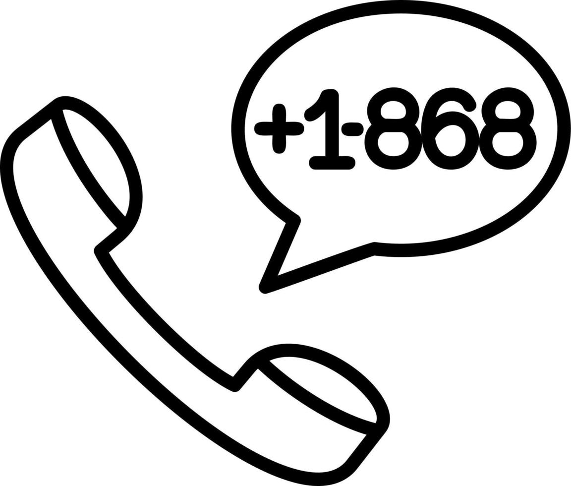 Trinidad and Tobago Dial code Vector Icon