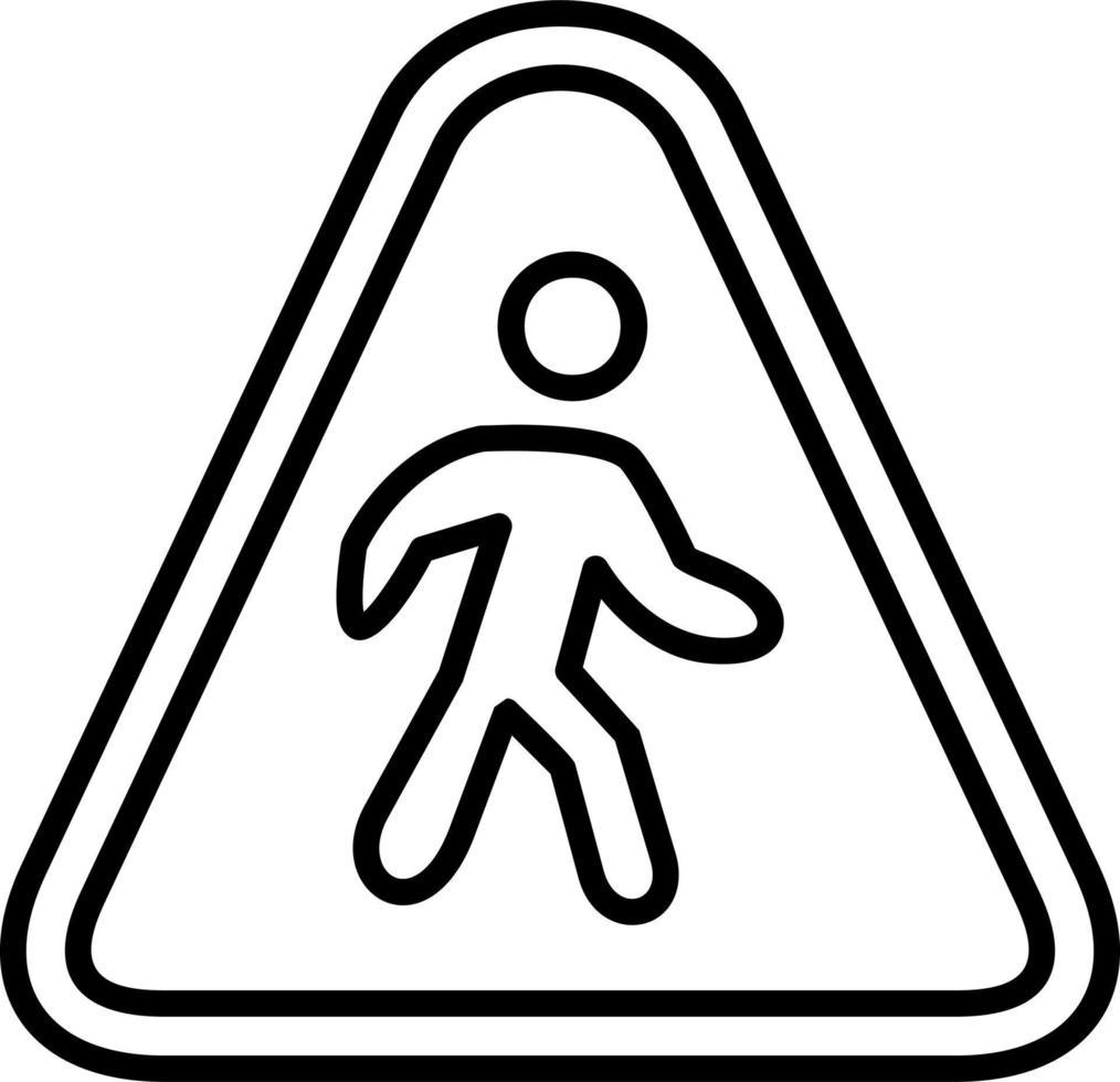 Pedestrian Crossing Street Sign icon vector