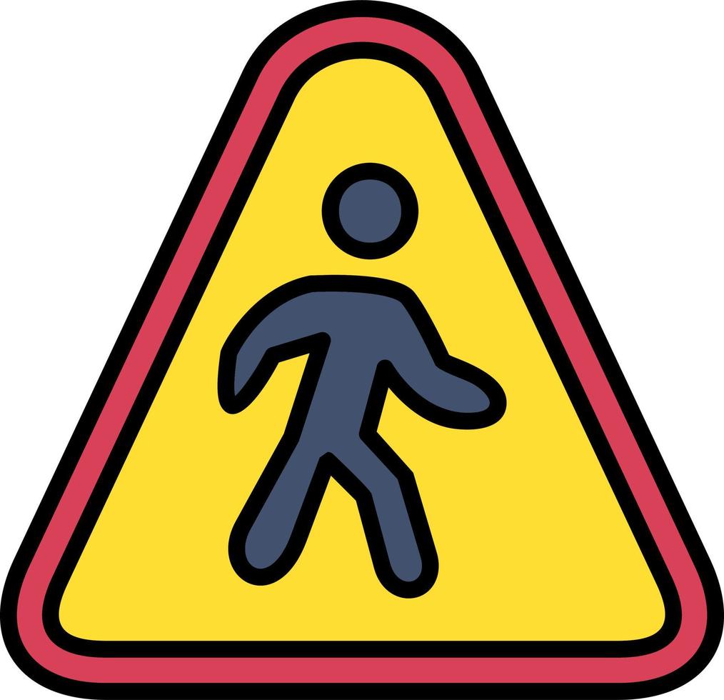 Pedestrian Crossing Street Sign icon vector