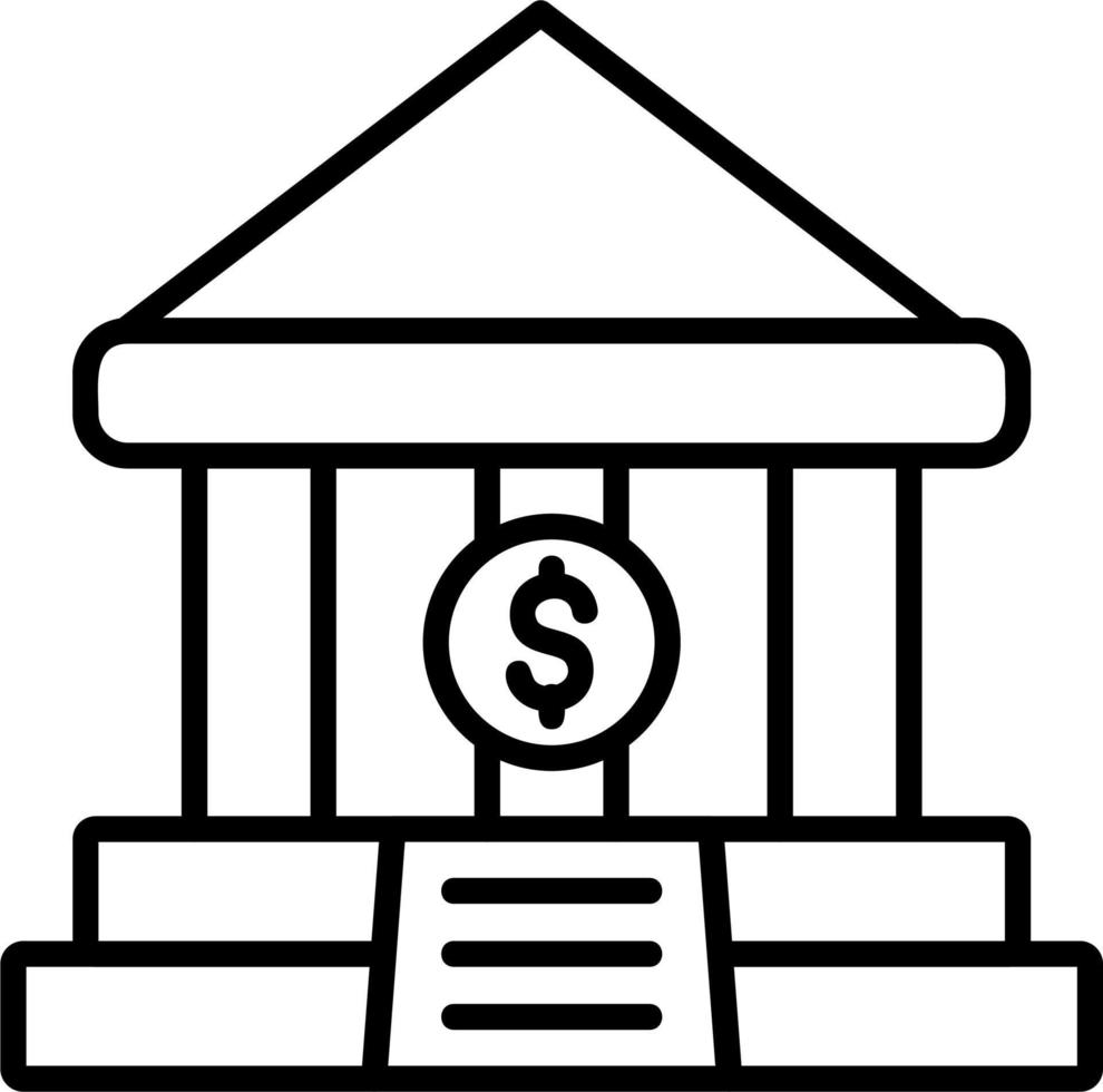 Bank Building Icon vector