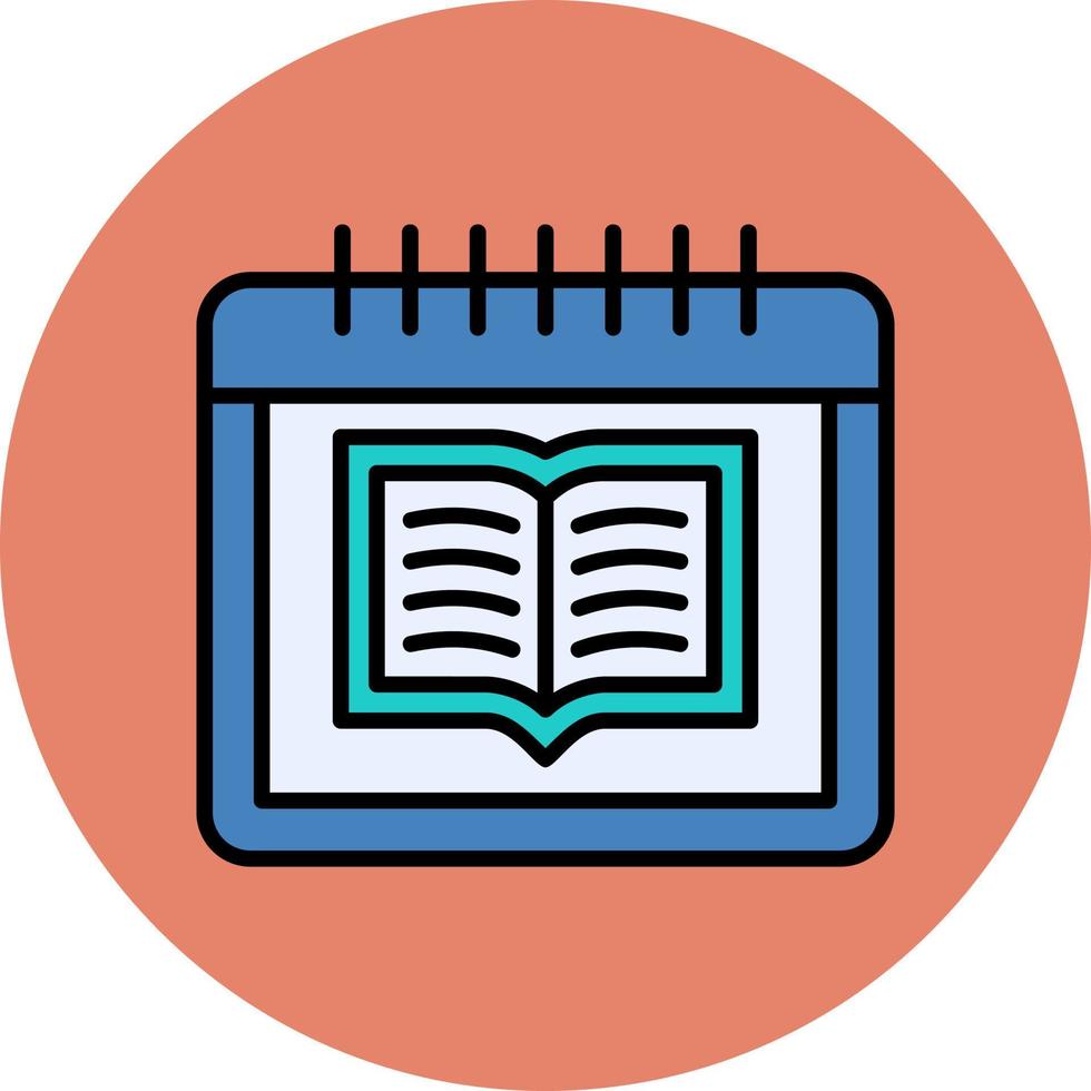 Calendar book icon vector