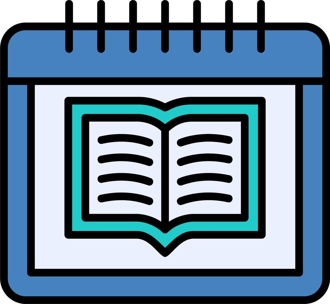 calendario libro icono vector