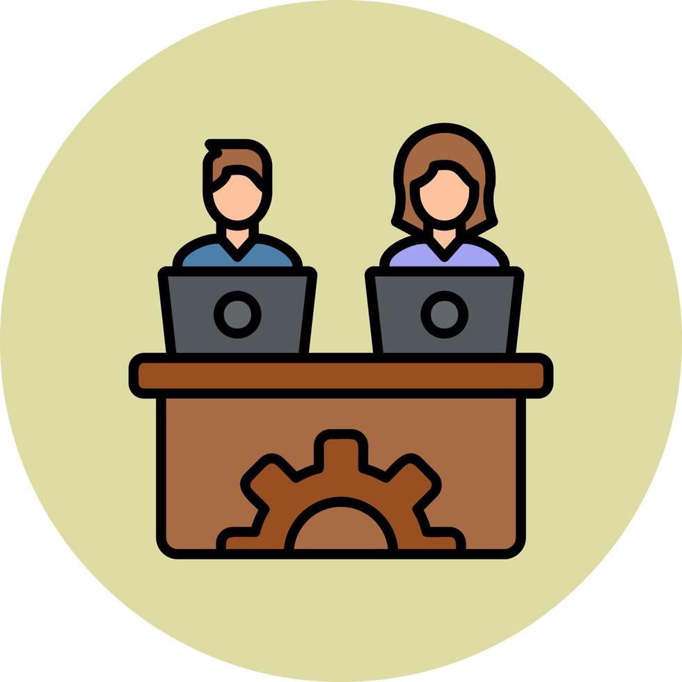 Teamwork Concept Icon vector