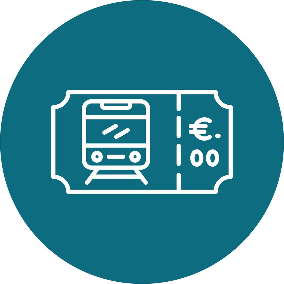 Train Ticket Icon vector